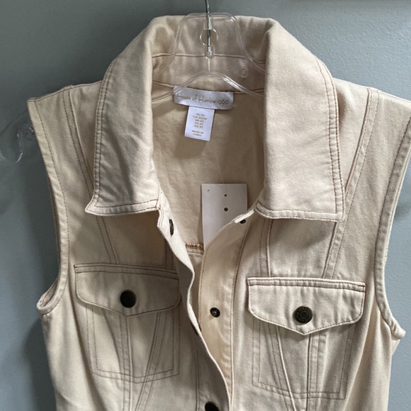 House of Harlow 1960 Women's Cream Maxi Denim Dress Size XS - Picture 2 of 9